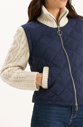 Andie Jacket in Mid Navy
