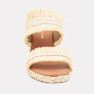 Nori Fringe Wedge In Beige