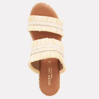 Nori Fringe Wedge In Beige