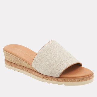 Nessie Wedge in Beige Linen