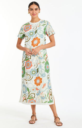 Deanna Midi Dress in Groovy Florals Monkee's of Lexington Deanna Midi Dress in Groovy Florals Monkee's of Lexington