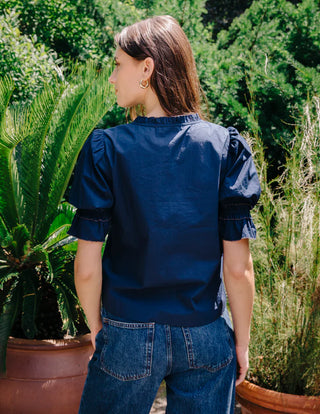 Sophie Top in Pagent Blue