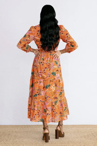 Castor Dress in Bali Floral Sunset