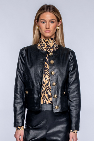 Remy Jacket in Black Metallic