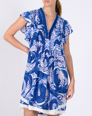 Mini Dress Sasha in Blue Holy Snake