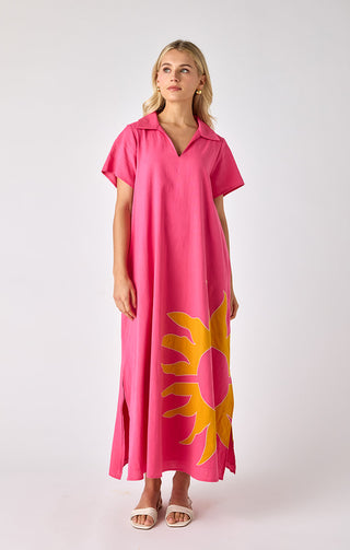 Franny Dress In Pink Pinata