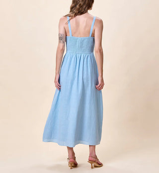 Marceline Midi Dress in Glacier Lake
