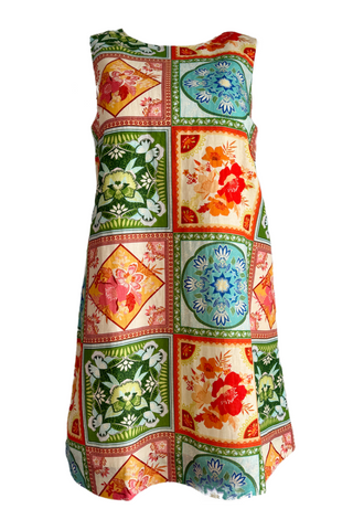 Danaa Dress in Neon Tile