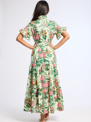 Victoria Dress in Garden Stripe