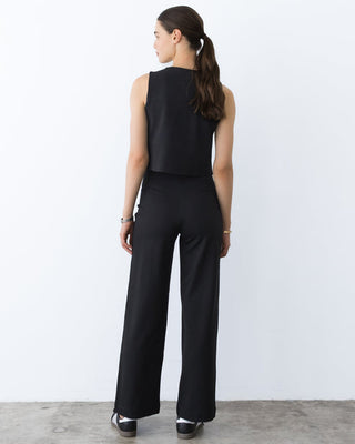 Ponte Knit Vest in Black