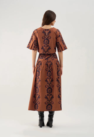 Kara Skirt in Elizabeth Cocoa