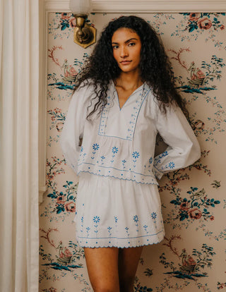 Junie Top in Margaret Emb