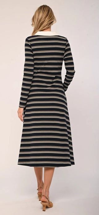 Faye Knit Dress in Multi Stripe