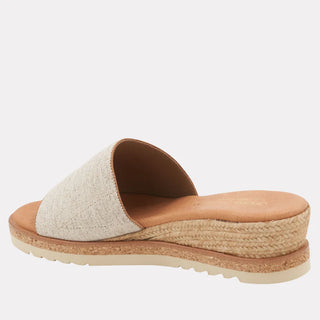 Nessie Wedge in Beige Linen