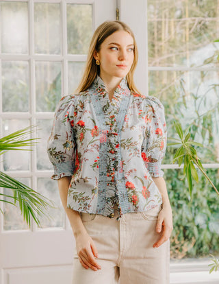 Zuri Top in Battersea Floral