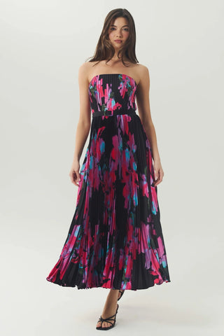 Merrick Dress in Black/Pink
