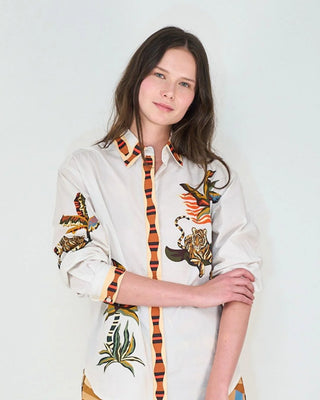 Shirt in Bali Tiger Total White