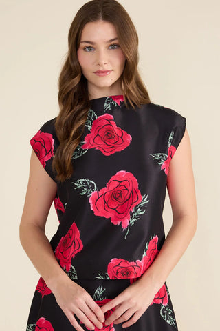 Sadie Top in Rose De Nuit