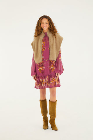 Fuzzy Caramel Vest