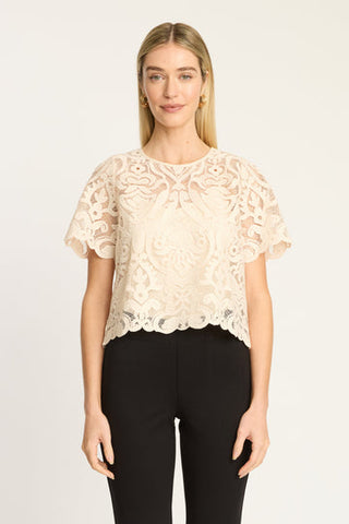 Carmen Top in Natural Lace
