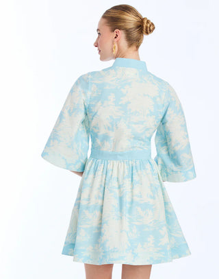 Carmen Mini Dress in Powder Toile