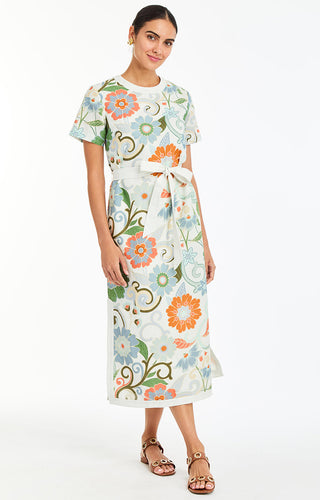Deanna Midi Dress in Groovy Florals