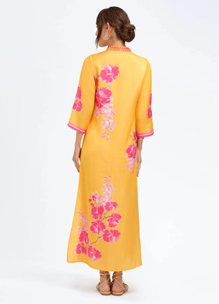 Elise Caftan in Orchid/Melon