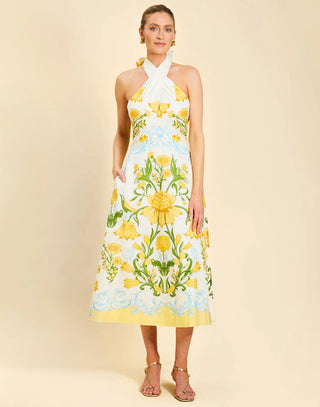 lemon halter dress 4111 Lemon Halter Swing Dress US14