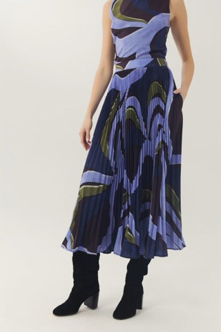 Max Skirt in Plum/Multi