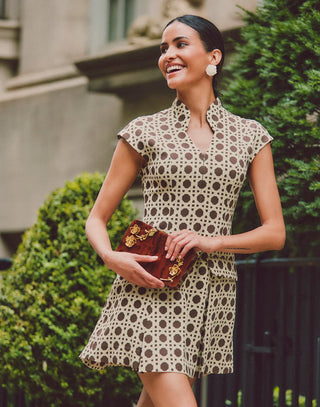 Tianna Mini Dress in Solihiya Brown