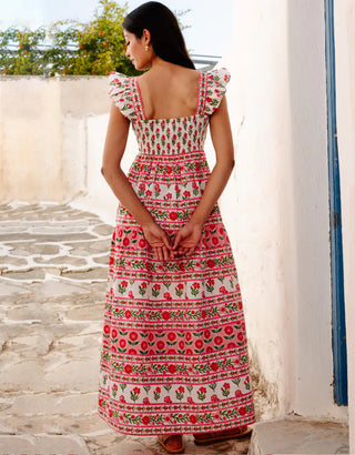 Lucia Dress in Rose Folk
