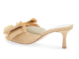Kyra Heel in Natural Raffia