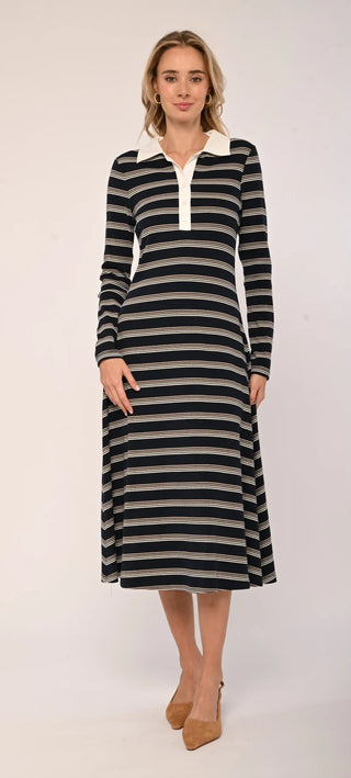 Faye Knit Dress in Multi Stripe