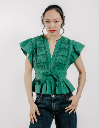 Madelyn Top in Foliage Green