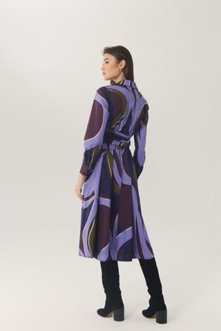 Corynn Dress in Plum/Multi
