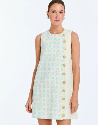 Etta Mini Dress in Solihiya Blue/Ivory