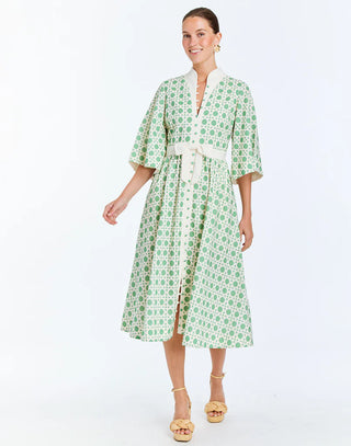 Carmen Midi Dress in Solihiya Green