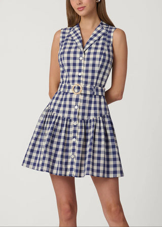 Natalia Dress in Navy/Optic