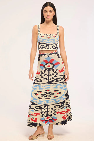 Ocean Skirt in Sumer Tapestry