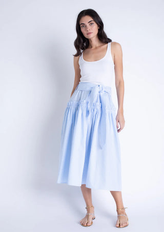 Kate Midi Dress in Sky Stripe