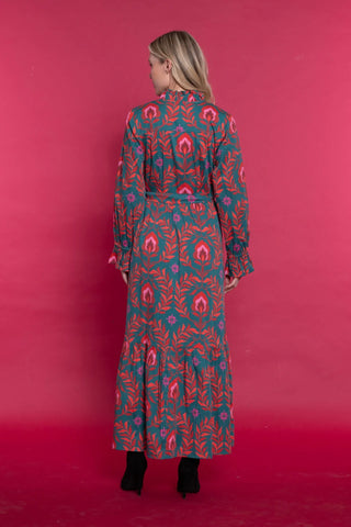 Britt Dress in Holiday Garland