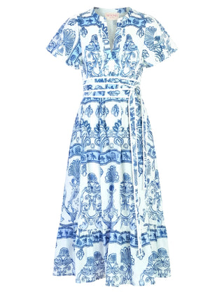 Leni Dress in Fontana Aqua