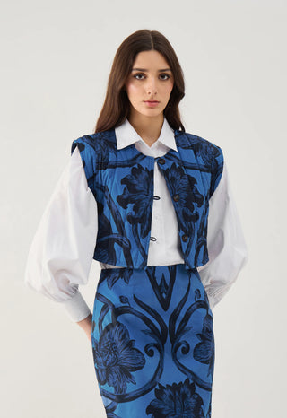Lexie Vest in Rosemore Nightblue