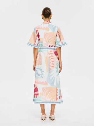 Yali Midi Dress in Pink