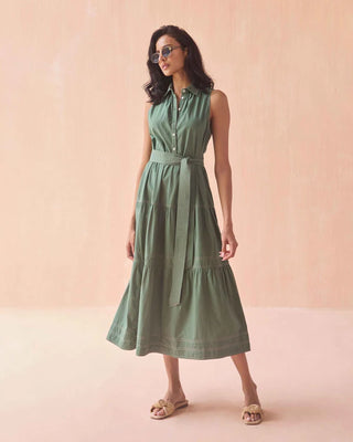 Emeline Maxi in Solid Palm