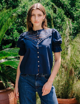 Sophie Top in Pagent Blue