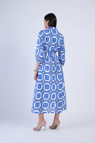 Brie Dress in Palermo Sapphire