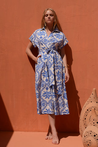 Naxos Maxi Dress in Ocean
