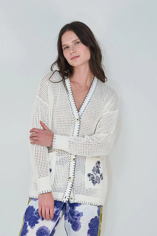 Cardigan in Wild Flower Net