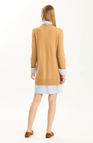 Logan Cashmere Dress in Iced Coffee
